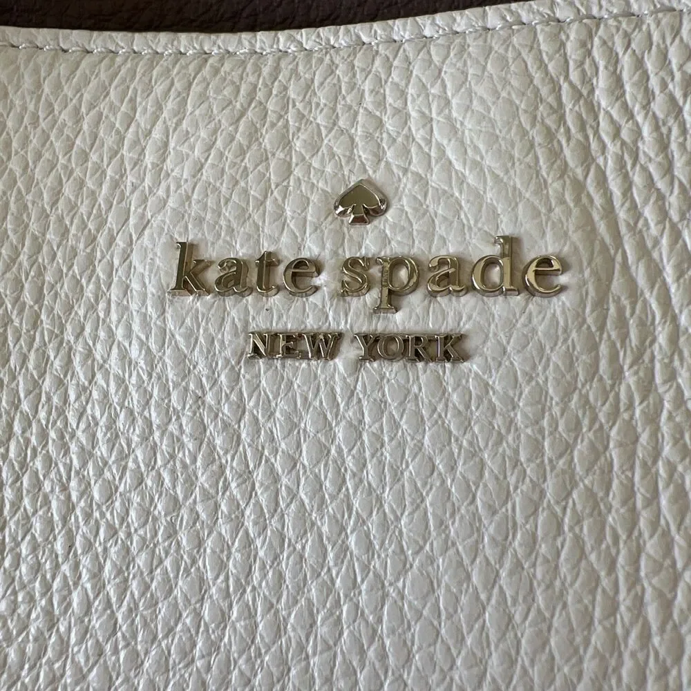 KATE SPADE Colorblock Brown White Crossbody Handbag Satchel NWOT